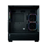 Корпус XASTRA Q500 3ARGB-FG-C10-UC Black ATX/Aquarium/Screewless/ 3x120mm ARGB PWM FG fans/Argb+PWM HUB 10port/ Type-C/ Q500-3FG12A-C10-UC