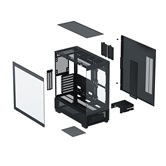 Корпус XASTRA Q500 3ARGB-FG-C10-UC Black ATX/Aquarium/Screewless/ 3x120mm ARGB PWM FG fans/Argb+PWM HUB 10port/ Type-C/ Q500-3FG12A-C10-UC