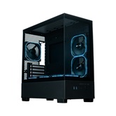 Корпус XASTRA Q500M 3ARGB-FG-C10-UC Black mATX/Aquarium/Screewless/ 3x120mm ARGB PWM FG fans/Argb+PWM HUB 10port/ Type-C/ Q500M-3FG12A-C10-UC