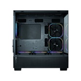 Корпус XASTRA Q500M 3ARGB-FG-C10-UC Black mATX/Aquarium/Screewless/ 3x120mm ARGB PWM FG fans/Argb+PWM HUB 10port/ Type-C/ Q500M-3FG12A-C10-UC