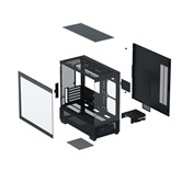 Корпус XASTRA Q500M 3ARGB-FG-C10-UC Black mATX/Aquarium/Screewless/ 3x120mm ARGB PWM FG fans/Argb+PWM HUB 10port/ Type-C/ Q500M-3FG12A-C10-UC