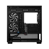 Корпус XASTRA Q500M 3ARGB-FG-C10-UC Black mATX/Aquarium/Screewless/ 3x120mm ARGB PWM FG fans/Argb+PWM HUB 10port/ Type-C/ Q500M-3FG12A-C10-UC