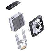 Кулер JONSBO CB40 Black LGA1851/1700/1200/115X/AM5/AM4 (24шт/кор, TDP 225W, PWM, 120mm ARGB LED Fan, 4 тепловые трубки, 4-pin) Retail