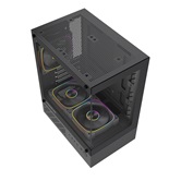 Корпус Powercase Vision Micro M1 ARGB, Tempered Glass, 3x 120mm ARGB fans, чёрный, mATX  (CVMM1B-A3)