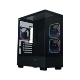 Корпус XASTRA Q400M 3ARGB-FG-C6-UC Black mATX/Aquarium/Screewless/ 3x120mm ARGB PWM FG fans/Argb+PWM HUB 6port/ Type-C/ Q400M-3FG12A-C6-UC