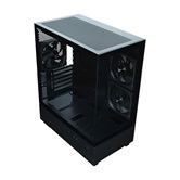 Корпус XASTRA Q400M 3ARGB-FG-C6-UC Black mATX/Aquarium/Screewless/ 3x120mm ARGB PWM FG fans/Argb+PWM HUB 6port/ Type-C/ Q400M-3FG12A-C6-UC