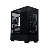 Корпус XASTRA Q400M 3ARGB-FG-C6-UC Black mATX/Aquarium/Screewless/ 3x120mm ARGB PWM FG fans/Argb+PWM HUB 6port/ Type-C/ Q400M-3FG12A-C6-UC