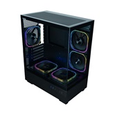 Корпус XASTRA Q400M 5ARGB-FG-C6-UC Black mATX/Aquarium/Screewless/ 5x120mm ARGB PWM FG fans/Argb+PWM HUB 6port/ Type-C/ Q400M-5FG12A-C6-UC