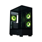 Корпус XASTRA Q400M 3ARGB-C6-UC Black mATX/Aquarium/Screewless/ 3x120mm ARGB PWM FM fans/Argb+PWM HUB 6port/ Type-C/ Q400M-3FM12A-C6-UC