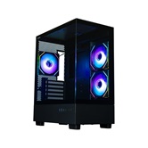 Корпус XASTRA Q400M 3ARGB-C6-UC Black mATX/Aquarium/Screewless/ 3x120mm ARGB PWM FM fans/Argb+PWM HUB 6port/ Type-C/ Q400M-3FM12A-C6-UC