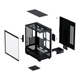 Корпус XASTRA Q400M 3ARGB-C6-UC Black mATX/Aquarium/Screewless/ 3x120mm ARGB PWM FM fans/Argb+PWM HUB 6port/ Type-C/ Q400M-3FM12A-C6-UC