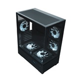 Корпус XASTRA Q400M 5ARGB-C6-UC Black mATX/Aquarium/Screewless/ 5x120mm ARGB PWM FM fans/Argb+PWM HUB 6port/ Type-C/ Q400M-5FM12A-C6-UC