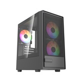 Корпус Powercase Mistral SM02, Tempered Glass, 3x120mm FRGB fans, чёрный, mATX  (CMMSM02B-L3)