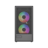 Корпус Powercase Mistral SM02 ARGB, Tempered Glass, 3x120mm ARGB PWM fans, чёрный, mATX  (CMMSM02B-A3)