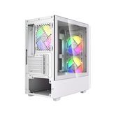 Корпус Powercase Mistral SM02 ARGB, Tempered Glass, 3x120mm ARGB PWM fans, белый, mATX  (CMMSM02W-A3)