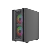 Корпус Powercase Mistral SM04 ARGB, Tempered Glass, Front Nylon Filter, 3x120mm ARGB PWM fans, чёрный, mATX  (CMMSM04B-A3)