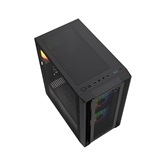 Корпус Powercase Mistral SM04 ARGB, Tempered Glass, Front Nylon Filter, 3x120mm ARGB PWM fans, чёрный, mATX  (CMMSM04B-A3)