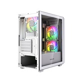 Корпус Powercase Mistral SM04 ARGB, Tempered Glass, Front Nylon Filter, 3x120mm ARGB PWM fans, белый, mATX  (CMMSM04W-A3)