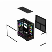 Корпус Thermalright M10 Black FAN4-M / TG / 4x120mm ARGB PWM Fans / USB TYPE-C / mATX  / TRTLM10BF4M