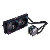 Система водяного охлаждения 1STPLAYER X-240E Black / 2x120mm, ARGB, 7-segment display, 250W TDP / X-240E-BK