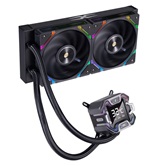 Система водяного охлаждения 1STPLAYER X-240E Black / 2x120mm, ARGB, 7-segment display, 250W TDP / X-240E-BK