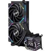 Система водяного охлаждения 1STPLAYER X-240E Black / 2x120mm, ARGB, 7-segment display, 250W TDP / X-240E-BK