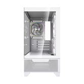 Корпус Powercase Vision Micro M4W, Tempered Glass, Type-C, 3x 120mm ARGB PWM Fan, белый, mATX  (CVMM4W-A3)