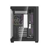 Корпус Powercase Vision Micro M5B, Curved Glass, Type-C, 3x 120mm ARGB PWM Fan, чёрный, mATX  (CVMM5B-A3)