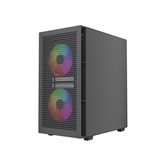 Корпус Powercase Mistral SM05 ARGB, Tempered Glass, 3x120mm ARGB PWM fans, чёрный, mATX  (CMMSM05B-A3)