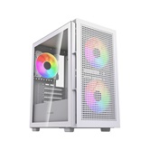 Корпус Powercase Mistral SM05 ARGB, Tempered Glass, 3x120mm ARGB PWM fans, белый, mATX  (CMMSM05W-A3)