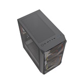 Корпус Powercase Mistral SM06 ARGB, Tempered Glass, 3x120mm ARGB PWM fans, чёрный, mATX  (CMMSM06B-A3)