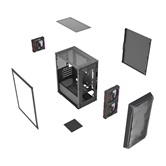 Корпус Powercase Mistral SM06 ARGB, Tempered Glass, 3x120mm ARGB PWM fans, чёрный, mATX  (CMMSM06B-A3)