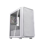 Корпус Powercase Mistral SM06 ARGB, Tempered Glass, 3x120mm ARGB PWM fans, белый, mATX  (CMMSM06W-A3)