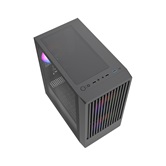 Корпус Powercase Mistral SM07 ARGB, Tempered Glass, 3x120mm ARGB PWM fans, чёрный, mATX  (CMMSM07B-A3)