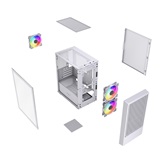 Корпус Powercase Mistral SM07 ARGB, Tempered Glass, 3x120mm ARGB PWM fans, белый, mATX  (CMMSM07W-A3)