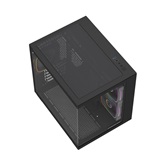 Корпус Powercase Vision Micro M5CB, Tempered Glass, Type-C, 3x 120mm ARGB PWM Fan, ARGB+PWM HUB, чёрный, mATX  (CVMM5CHB-A3)