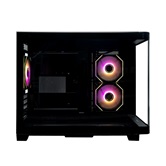 Корпус XASTRA QR600M 3ARGB C10-UC Black mATX/Aquarium/Curve Glass /Led Strip/3x120mm ARGB PWM FM fans/ Argb+PWM HUB 10port /Type-C/ QR600M-3FM12A-C10-UC-L