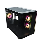 Корпус XASTRA QR600M 3ARGB C10-UC Black mATX/Aquarium/Curve Glass /Led Strip/3x120mm ARGB PWM FM fans/ Argb+PWM HUB 10port /Type-C/ QR600M-3FM12A-C10-UC-L