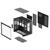 Корпус XASTRA QR500M 3ARGB C10-UC Black mATX/Aquarium/ 2 Curve Glass /3x120mm ARGB PWM FM fans/ Argb+PWM HUB 10port /Type-C/ QR500M-3FM12A-C10-UC