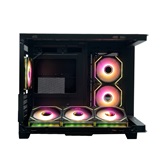 Корпус XASTRA QR600M 6ARGB C10-UC Black mATX/Aquarium/Curve Glass /Led Strip/6x120mm ARGB PWM FM fans/ Argb+PWM HUB 10port /Type-C/ QR600M-6FM12A-C10-UC-L