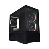 Корпус 1STPLAYER CV6 ARGB Black / mATX / 3x120mm ARGB & 2x120mm fans / CV6-BK-2FAR-2FH7R-1FH7