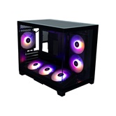 Корпус XASTRA QW500M 6ARGB-FC-C6-UC Black mATX/Aquarium/Screewless/ 1x120+1x240+1x360mm ARGB PWM FC fans/Argb+PWM HUB 6port/Type-C/ QW500M-1FA36A-1FA24A-1FC12A-C6-UC