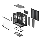 Корпус XASTRA QW500 7ARGB-FC-C6-UC Black ATX/Aquarium/Screewless/1x120mm+2x360mm ARGB PWM FC fans/Argb+PWM HUB 6port/Type-C/ QW500-2FA36A-1FC12-C6-UC