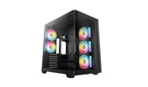 Корпус Deepcool CG590U 5F, TG (aquarium), 5x120mm ARGB Fan, mini-ITX, mATX, ATX, черный