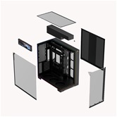 Корпус Thermalright TR-A70 Vision / Black / TG / ARGB Strip / 9.16'' LCD screen / USB TYPE-C / W/O fans / ATX  / TRA70V