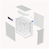 Корпус Thermalright TR-A70 Vision White / TG / ARGB Strip / 9.16'' LCD screen / USB TYPE-C / W/O fans / ATX  TRA70VW