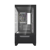 Корпус Powercase Vision Micro M4B, Tempered Glass, Type-C, 3x 120mm ARGB PWM Fan, ARGB+PWM HUB, чёрный, mATX  (CVMM4FHB-A3)
