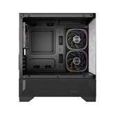 Корпус Powercase Vision Micro M4B, Tempered Glass, Type-C, 3x 120mm ARGB PWM Fan, ARGB+PWM HUB, чёрный, mATX  (CVMM4FHB-A3)