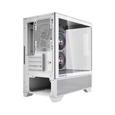 Корпус Powercase Vision Micro M4W, Tempered Glass, Type-C, 3x 120mm ARGB PWM Fan, ARGB+PWM HUB, белый, mATX  (CVMM4FHW-A3)