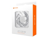 Вентилятор ID-COOLING AT-120-W 120x120x25мм (40шт./кор, PWM, резиновые углы, белый, 0-3000об/мин)  BOX